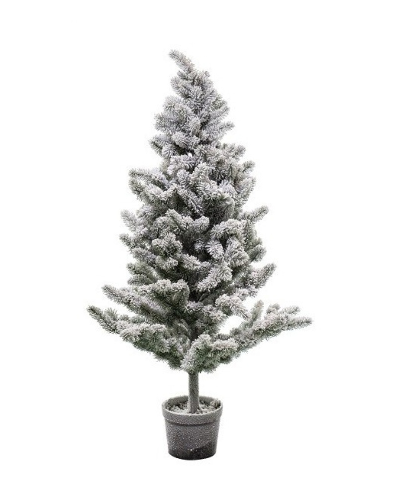 ALBERO DI NATALE INNEVATO - H 150 CM CON VASO